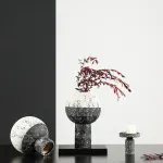 Ваза BlessLight Black and white vase 9659