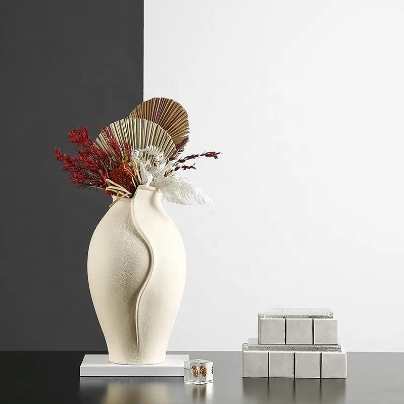 Ваза BlessLight Olive vase-Creamy white 9665
