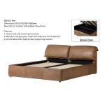 Кровать BlessLight RBD032 New Nut ter leather with Rubber wood feet 9778