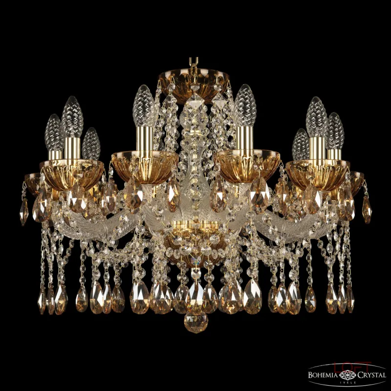 Подвесная люстра Bohemia Ivele Crystal 5413 5413/10/200 G Amber/M-1H K721 Подвесная люстра Bohemia Ivele Crystal 5413 5413/10/200 G Amber/M-1H K721