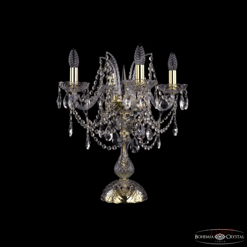 Настольная лампа Bohemia Ivele Crystal 1411 1411L/4/141-47 G Настольная лампа Bohemia Ivele Crystal 1411 1411L/4/141-47 G