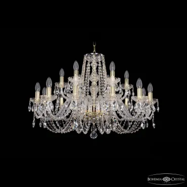 Подвесная люстра Bohemia Ivele Crystal 1402 1402/12+6/300 G