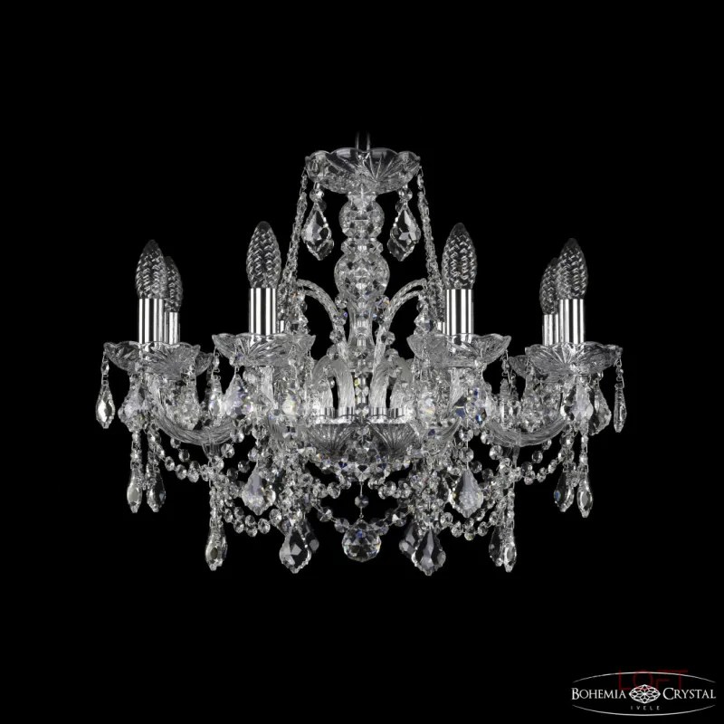 Подвесная люстра Bohemia Ivele Crystal 1411 1411/8/195 Ni Leafs Подвесная люстра Bohemia Ivele Crystal 1411 1411/8/195 Ni Leafs
