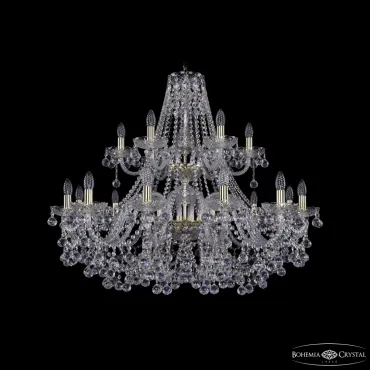 Подвесная люстра Bohemia Ivele Crystal 1409 1409/12+6/360/2d G
