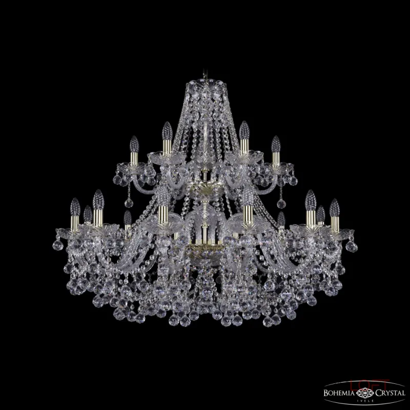 Подвесная люстра Bohemia Ivele Crystal 1409 1409/12+6/360/2d G