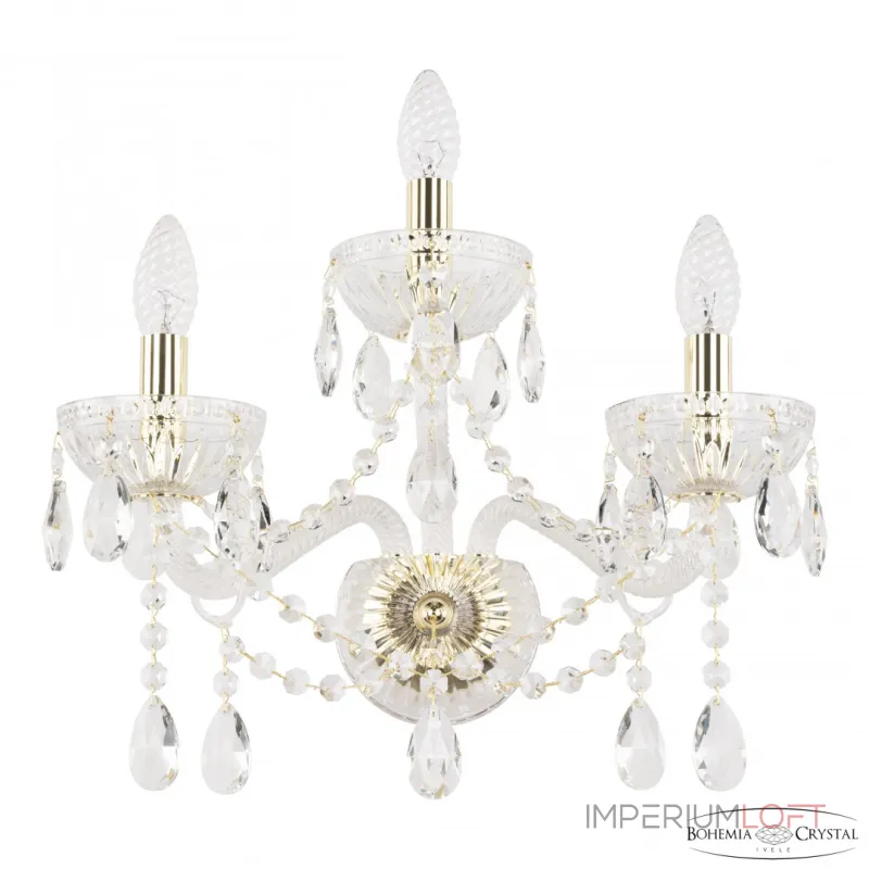 Бра Bohemia Ivele Crystal 5413 5413B/2+1/165 G Clear/M-1G Бра Bohemia Ivele Crystal 5413 5413B/2+1/165 G Clear/M-1G