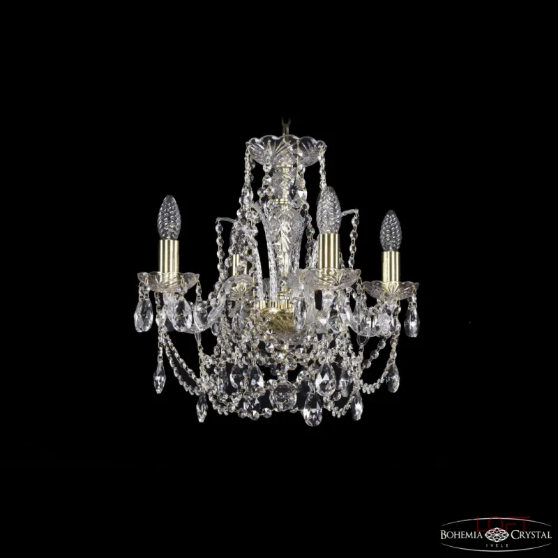 Подвесная люстра Bohemia Ivele Crystal 1411 1411/4/141 G Подвесная люстра Bohemia Ivele Crystal 1411 1411/4/141 G