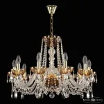 Подвесная люстра Bohemia Ivele Crystal 5402 5402/10/240 G Amber/M-1H