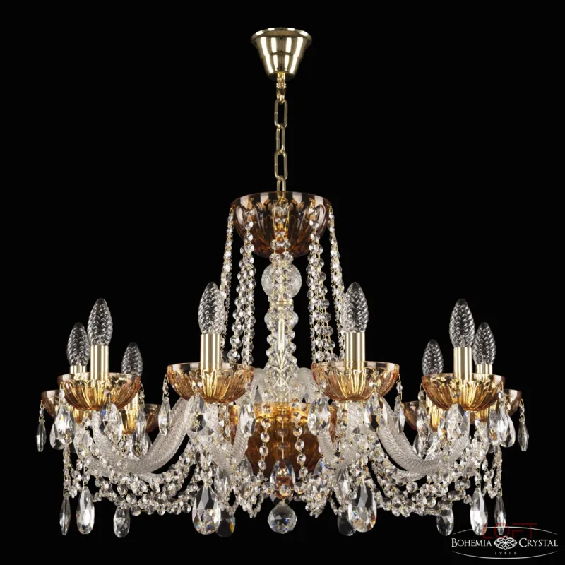Подвесная люстра Bohemia Ivele Crystal 5402 5402/10/240 G Amber/M-1H Подвесная люстра Bohemia Ivele Crystal 5402 5402/10/240 G Amber/M-1H
