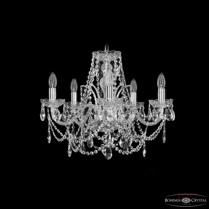 Подвесная люстра Bohemia Ivele Crystal 1411 1411/5/195 Ni Подвесная люстра Bohemia Ivele Crystal 1411 1411/5/195 Ni