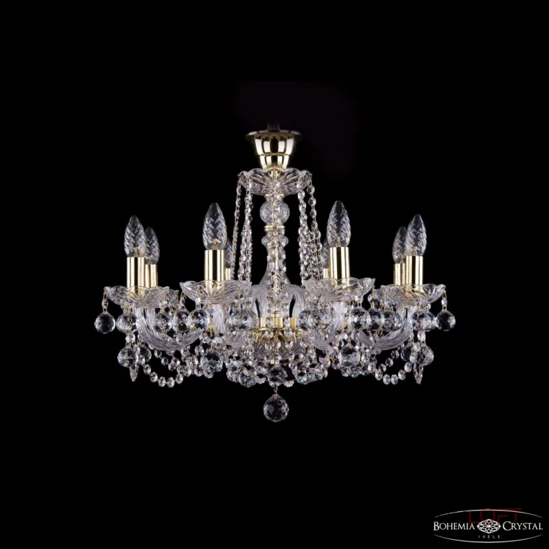 Подвесная люстра Bohemia Ivele Crystal 1402 1402/8/195 G Balls tube