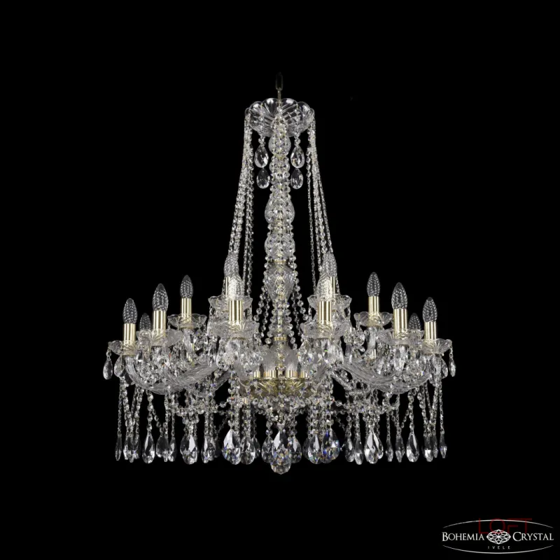 Подвесная люстра Bohemia Ivele Crystal 1413 1413/12+6/300/h-95 G Подвесная люстра Bohemia Ivele Crystal 1413 1413/12+6/300/h-95 G