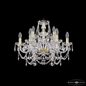 Подвесная люстра Bohemia Ivele Crystal 1411 1411/6+3/195 G Подвесная люстра Bohemia Ivele Crystal 1411 1411/6+3/195 G