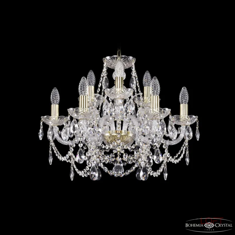 Подвесная люстра Bohemia Ivele Crystal 1411 1411/6+3/195 G Подвесная люстра Bohemia Ivele Crystal 1411 1411/6+3/195 G