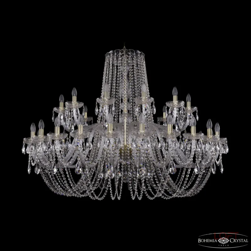 Подвесная люстра Bohemia Ivele Crystal 1402 1402/24+12/530 G