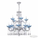 Подвесная люстра Bohemia Ivele Crystal AL7801 AL78101/10+5/250/2D A WMN P Aquamarine/M-1H
