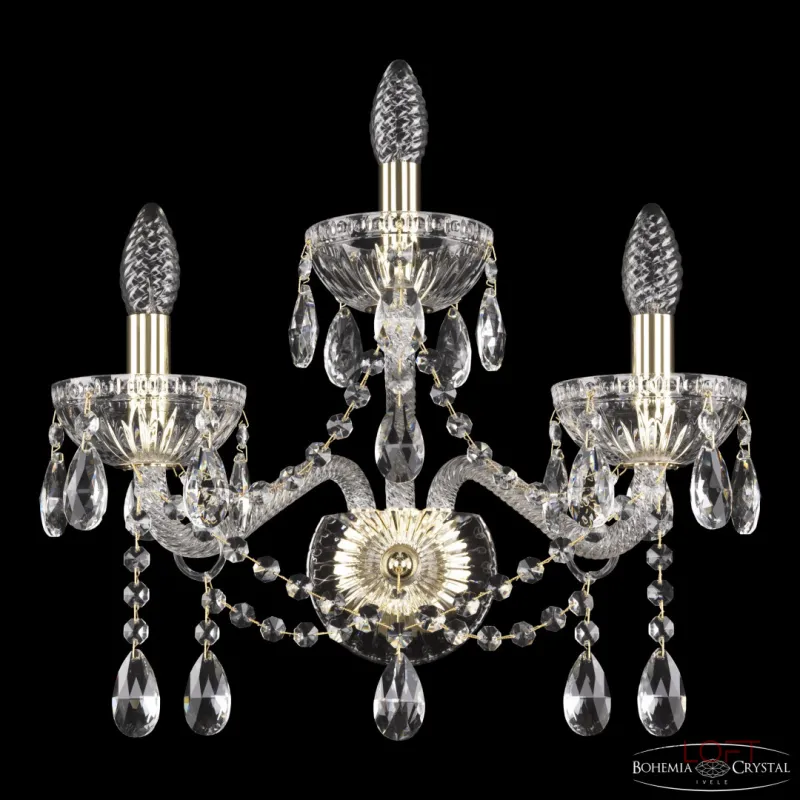 Бра Bohemia Ivele Crystal 5413 5413B/2+1/165 G Clear/M-1G Бра Bohemia Ivele Crystal 5413 5413B/2+1/165 G Clear/M-1G