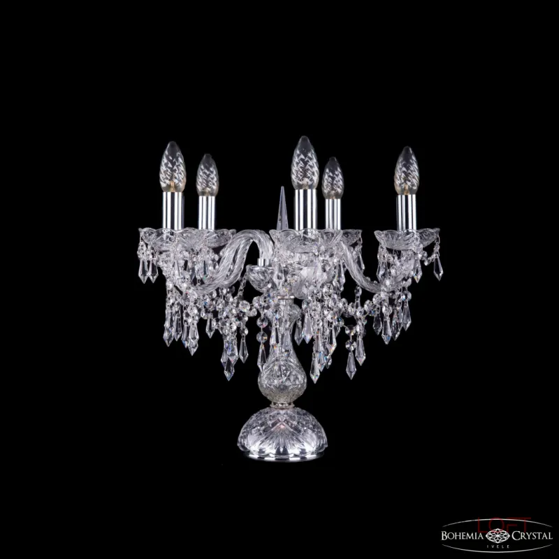 Настольная лампа Bohemia Ivele Crystal 1403 1403L/5/141-39 Ni Настольная лампа Bohemia Ivele Crystal 1403 1403L/5/141-39 Ni