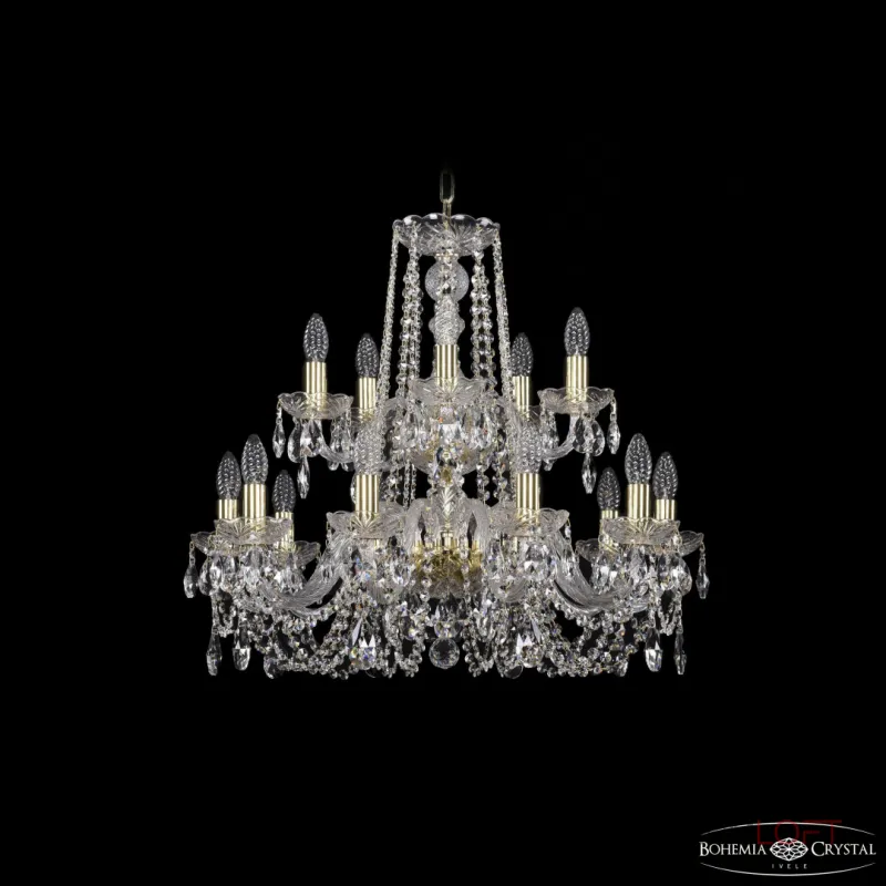 Подвесная люстра Bohemia Ivele Crystal 1402 1402/10+5/240/2d G