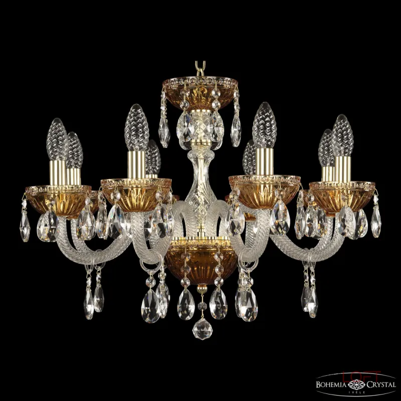 Подвесная люстра Bohemia Ivele Crystal 5417 5417/8/195 G Amber/M-1G Подвесная люстра Bohemia Ivele Crystal 5417 5417/8/195 G Amber/M-1G