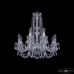 Подвесная люстра Bohemia Ivele Crystal 1402 1402/8+4/195/h-60 Ni