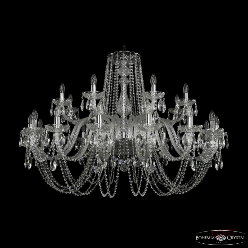 Подвесная люстра Bohemia Ivele Crystal 1402 1402/16+8/460 Ni