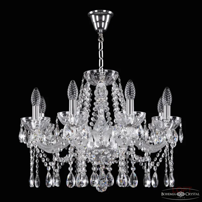 Подвесная люстра Bohemia Ivele Crystal 5413 5413/8/200 Ni Clear/M-1H