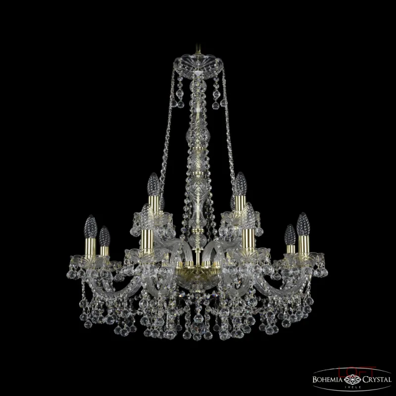 Подвесная люстра Bohemia Ivele Crystal 1409 1409/8+4/240/h-77 G