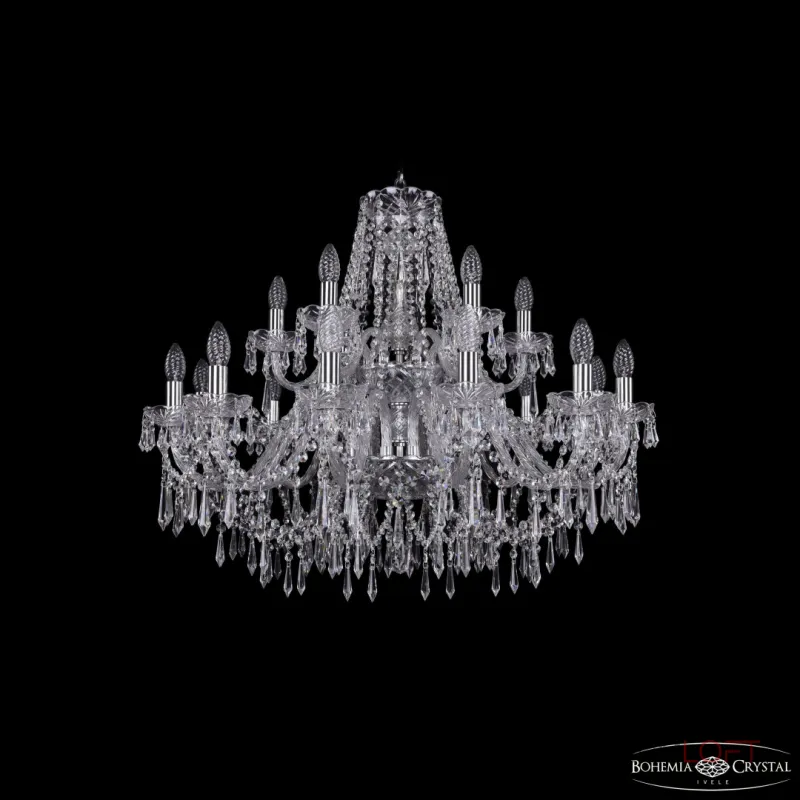 Подвесная люстра Bohemia Ivele Crystal 1403 1403/12+6/300/2d Ni