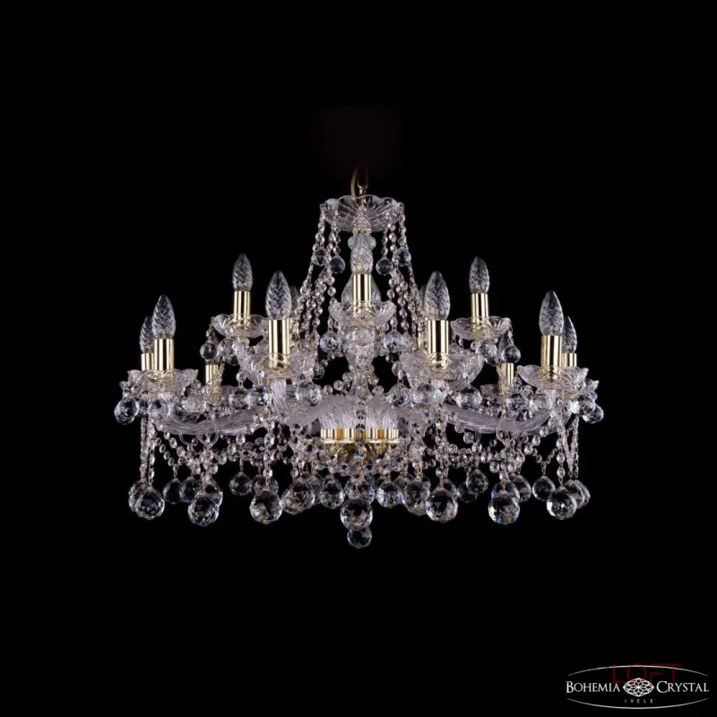 Подвесная люстра Bohemia Ivele Crystal 1413 1413/10+5/300 G Balls Подвесная люстра Bohemia Ivele Crystal 1413 1413/10+5/300 G Balls