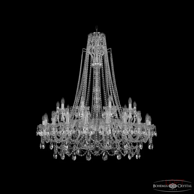 Подвесная люстра Bohemia Ivele Crystal 1411 1411/20+10/400/XL-130 Ni Подвесная люстра Bohemia Ivele Crystal 1411 1411/20+10/400/XL-130 Ni
