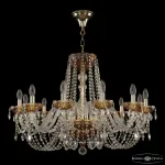 Подвесная люстра Bohemia Ivele Crystal 5402 5402/12/300 G Amber/M-1G