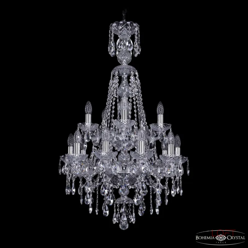 Подвесная люстра Bohemia Ivele Crystal 1415 1415/10+5/200/XL-97/2d Ni