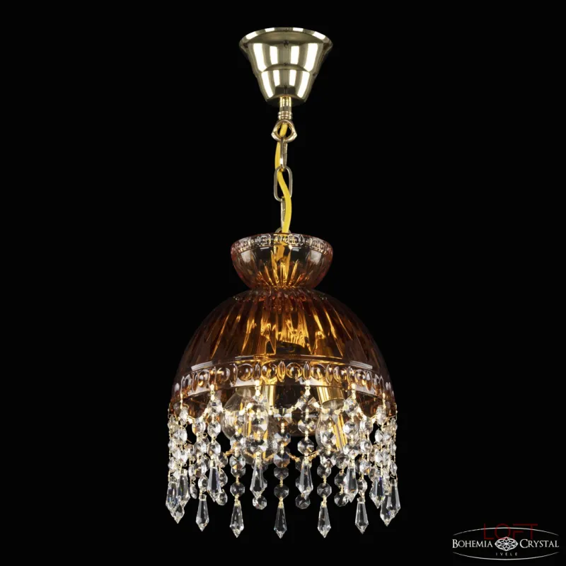 Подвесной светильник Bohemia Ivele Crystal 5478 5478/22 G Amber/M-1G Drops