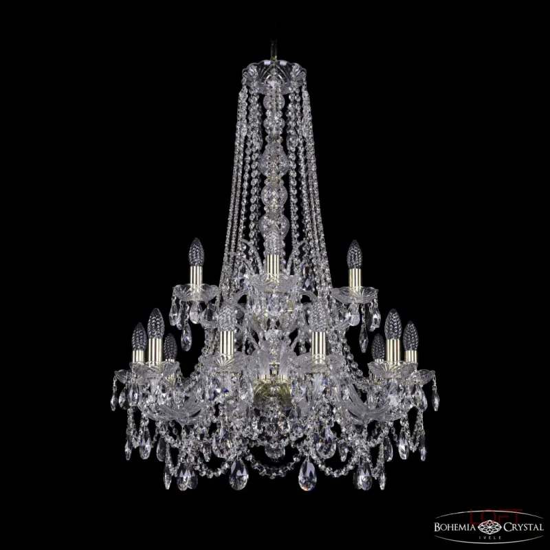 Подвесная люстра Bohemia Ivele Crystal 1411 1411/10+5/240/h-94/2d G Подвесная люстра Bohemia Ivele Crystal 1411 1411/10+5/240/h-94/2d G