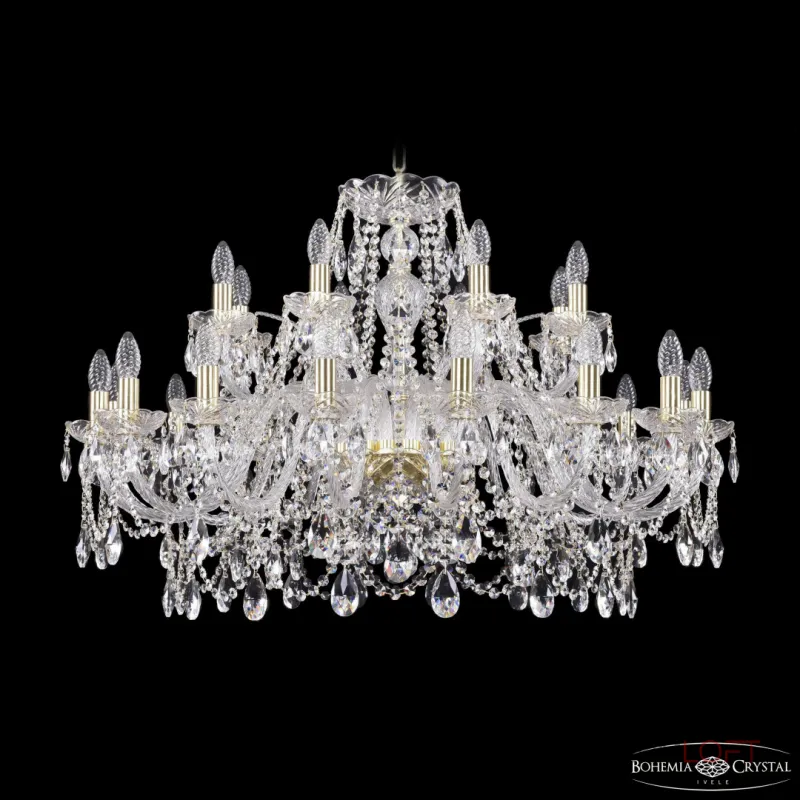 Подвесная люстра Bohemia Ivele Crystal 1411 1411/16+8/360 G