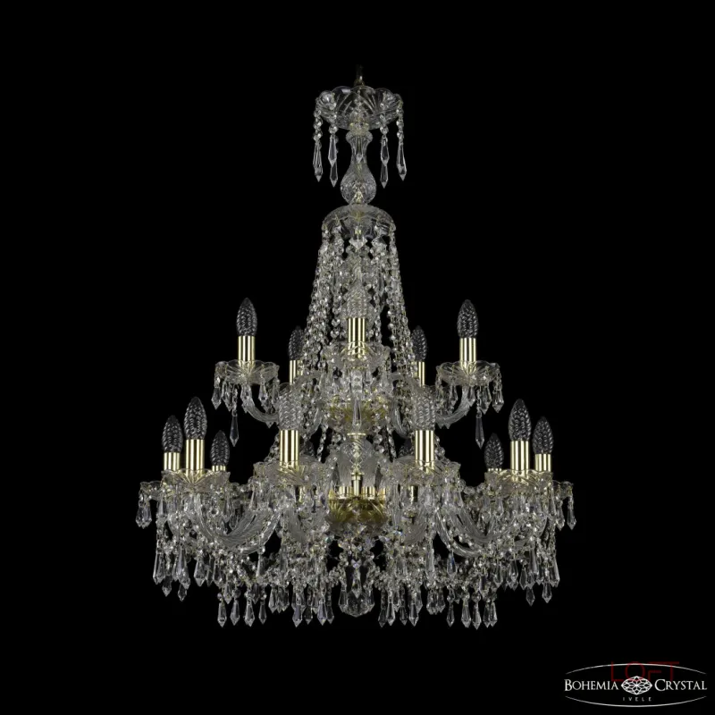 Подвесная люстра Bohemia Ivele Crystal 1403 1403/10+5/240/XL-92/2d G