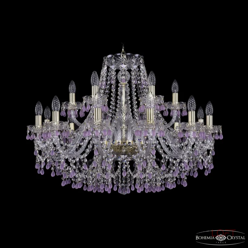 Подвесная люстра Bohemia Ivele Crystal 1410 1410/12+6/300 G V7010 Подвесная люстра Bohemia Ivele Crystal 1410 1410/12+6/300 G V7010