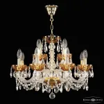 Подвесная люстра Bohemia Ivele Crystal 5402 5402/8+4/195 G Amber/M-1H