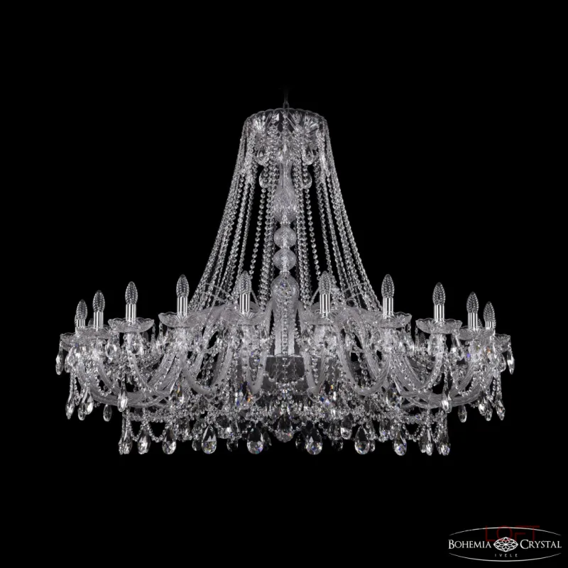 Подвесная люстра Bohemia Ivele Crystal 1411 1411/24/530 Ni Подвесная люстра Bohemia Ivele Crystal 1411 1411/24/530 Ni