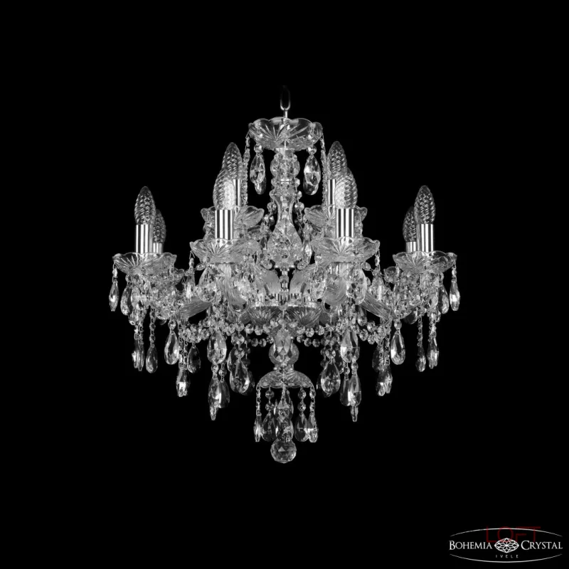 Подвесная люстра Bohemia Ivele Crystal 1415 1415/8+4/200 Ni Подвесная люстра Bohemia Ivele Crystal 1415 1415/8+4/200 Ni