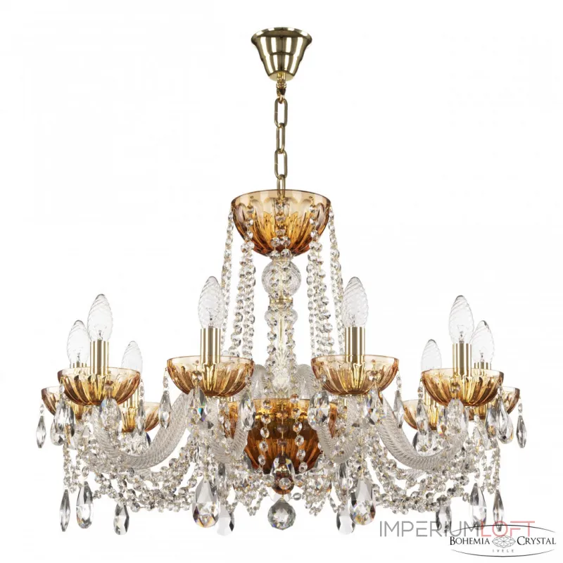 Подвесная люстра Bohemia Ivele Crystal 5402 5402/10/240 G Amber/M-1H Подвесная люстра Bohemia Ivele Crystal 5402 5402/10/240 G Amber/M-1H