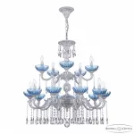 Подвесная люстра Bohemia Ivele Crystal AL7801 AL78101/10+5/250/2D A WMN P Aquamarine/M-1H