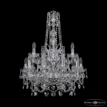Подвесная люстра Bohemia Ivele Crystal 1411 1411/10+5/195/h-77/2d Ni