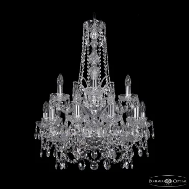 Подвесная люстра Bohemia Ivele Crystal 1411 1411/10+5/195/h-77/2d Ni