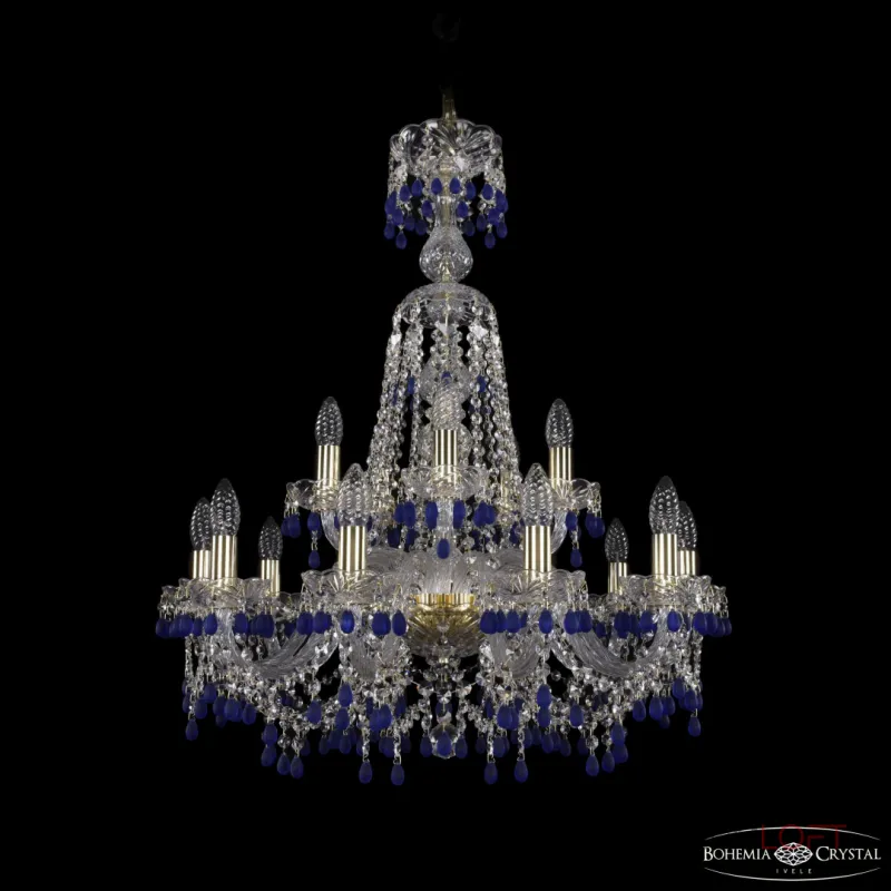 Подвесная люстра Bohemia Ivele Crystal 1410 1410/10+5/240/XL-80 G V3001