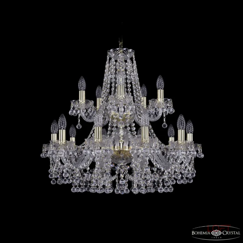 Подвесная люстра Bohemia Ivele Crystal 1409 1409/10+5/240/2d G Подвесная люстра Bohemia Ivele Crystal 1409 1409/10+5/240/2d G