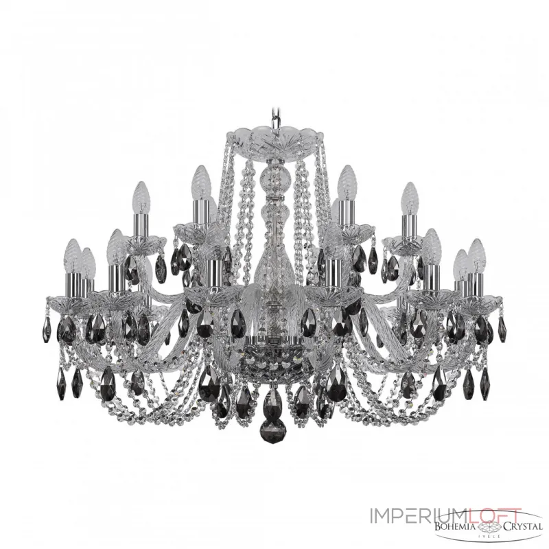 Подвесная люстра Bohemia Ivele Crystal 1402 1402/12+6/300 Ni K731 Подвесная люстра Bohemia Ivele Crystal 1402 1402/12+6/300 Ni K731