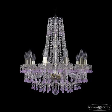Подвесная люстра Bohemia Ivele Crystal 1410 1410/10/195/h-60 G V7010 Подвесная люстра Bohemia Ivele Crystal 1410 1410/10/195/h-60 G V7010