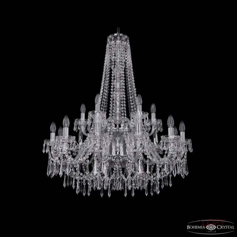 Подвесная люстра Bohemia Ivele Crystal 1403 1403/12+6/300/h-100/2d Ni